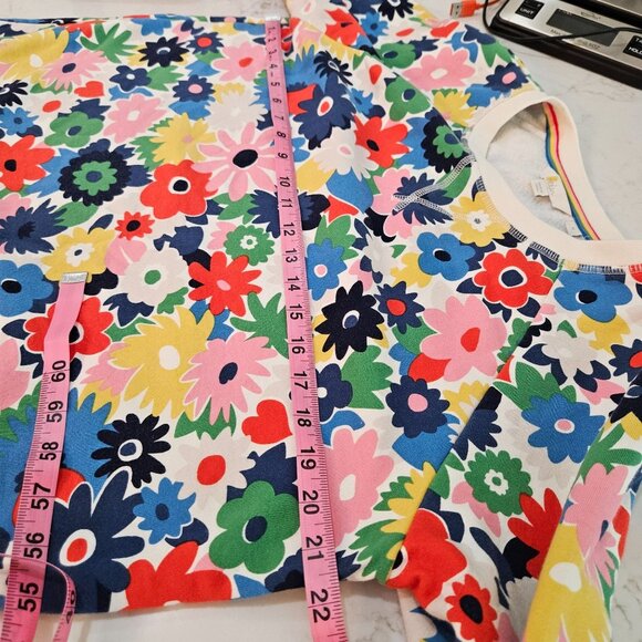 Boden Floral Crewneck Sweatshirt Medium Colorful Long Sleeve Casual Maximalism - Picture 9 of 10